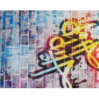 Canapea 3L GALA Graffiti / Suedine C. Braz / Pomarancz